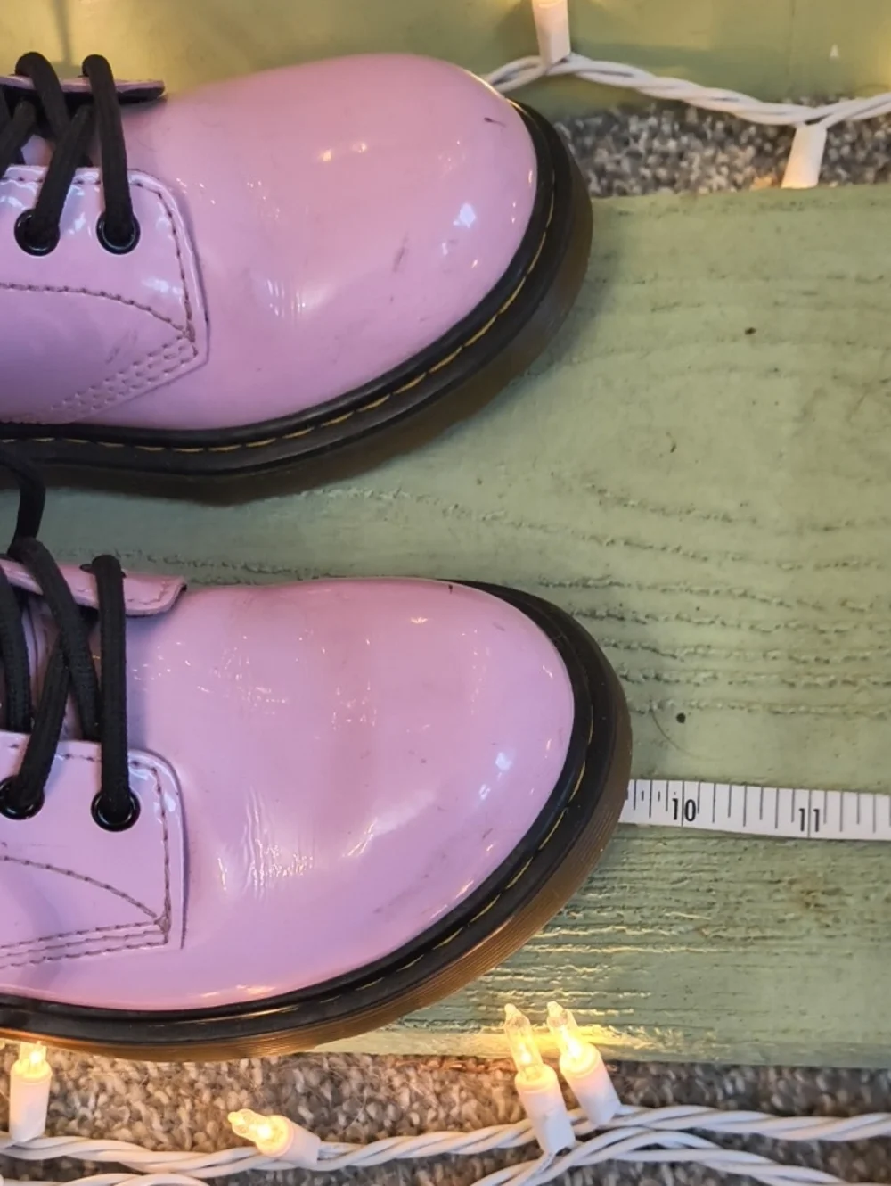Kids Dr. Martens 1460 Patent Pink 🩷 Black 🖤 Air Wair Lace Zip Lamper Boots 2